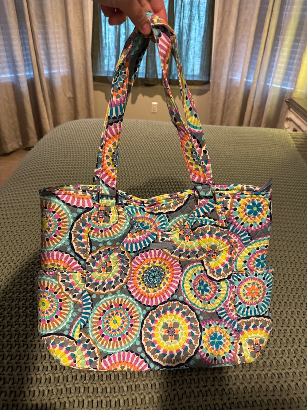 Vera Bradley Multicolor Circular Mosaic Print Tote